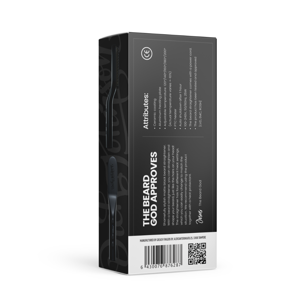 Beard straightener Matt Black